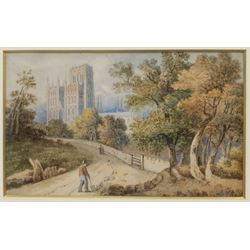 Catherine Read (British 19th century): 'North-East View of York', watercolour titled, attributed and dated 1824 in a later hand verso 13cm x 19cm, together with a similar watercolour of York unsigned 11cm x 17cm (2)