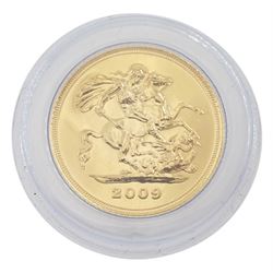 Queen Elizabeth II 2009 gold half sovereign coin