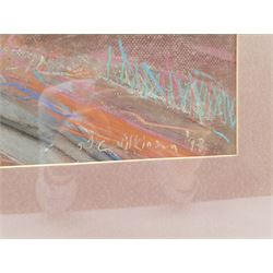 JC Wilkinson (20th century): Abstract Landscape, pastel signed and dated '98, 51cm x 72cm
