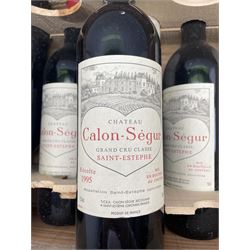 Chateau Calon-Segur Bordeaux, 1995, St Estephe eight bottles in owc