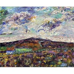 Marie Walker Last (British 1917-2017): 'Clouds over Langbar', oil on canvas signed, labelled verso 49cm x 59cm 
Provenance: Walker Galleries Ltd. Harrogate
