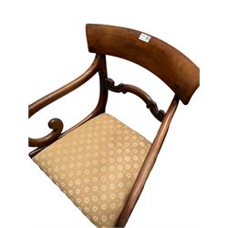 William IV mahogany elbow chair