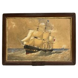 English School (19th century): 'Orient Line' Ship's Portrait, watercolour signed with initials FG and dated '79, 30cm x 46cm