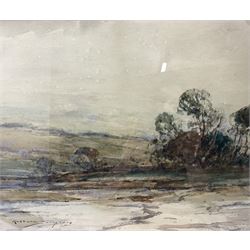 Kershaw Schofield (British 1872-1941): Dales in Fog, watercolour signed 33cm x 39cm