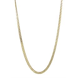 9ct gold flattened link cub necklace, hallmarked 
