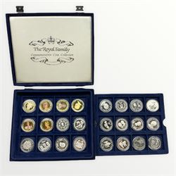 Silver and other coins including Great British Britannia 1998 one ounce fine silver coin, 1993 silver proof five pounds, various Diana Princess of Wales Cook Islands commemorative coins etc, housed in a blue storage box, none with certificates
