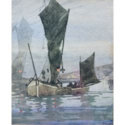 Arthur Allen (British Early 20th century): Harbour Scene, watercolour signed 25cm x 20cm