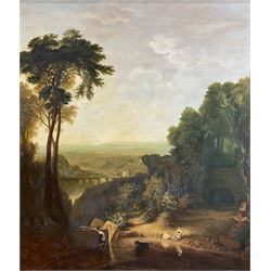 After Joseph Mallord William Turner (1775-1851): 'Crossing the Brook', oil on canvas unsigned 90cm x 77cm