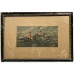 After Charles Hunt (British 1803-1877): 'The Red Rover - Southampton Coach' and 'Highgate Tunnel', two hand-coloured engravings; together with a selection of other hunting prints including G H Halland max 44cm x 56cm (5)