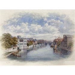 George Fall (British 1845-1925): York View From River Ouse, watercolour signed 20cm x 28cm