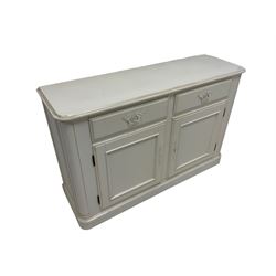 Laura Ashley - cream finish sideboard fitted with two drawers and two cupboards