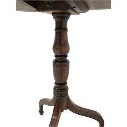 George III and later tilt top plumb pudding mahogany occasional table 