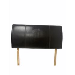 Faux leather upholstered headboard, W138cm