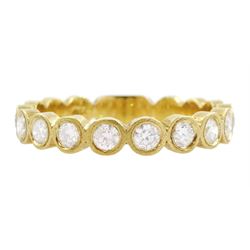 18ct gold diamond half eternity ring, stamped 750, total diamond weight approx 0.50 carat