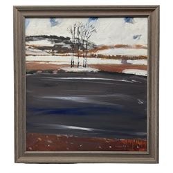 Richard Snowden (British 1950-2014): 'Spate', oil on board signed, titled verso 50cm x 55cm