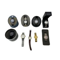 Group of gents watches, including Citizen Eco-Drive Titanium WR200 wristwatch, Citizen Eco-Drive Perpetual Calendar WR100 wristwatch, Casio Edifice, Accurist chronograph and five others 