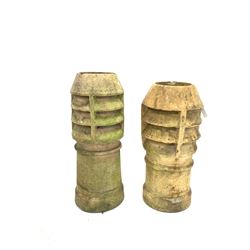Two terracotta chimney pots, one stamped Daulton & Co Limited H74cm