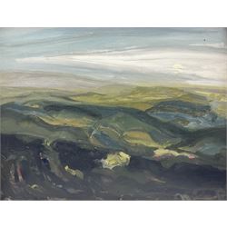 Mary Ann Lord (Yorkshire 1931-): 'Cool Northern Mornings', oil on board signed, titled verso 70cm x 90cm
