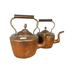 Two 19th century copper kettles (2)