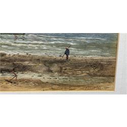 George Lennard Lewis (British 1826-1913): 'On the Fifeshire Coast' and 'Near Blyth Northumberland', pair watercolours signed and dated '04 titled verso 24cm x 53cm (2)