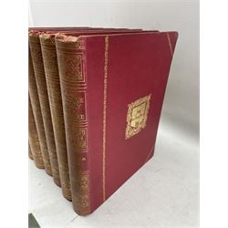 J S Fletcher - Picturesque History of Yorkshire  in six volumes, red and gilt boards, all edges gilt, The Book of the York Pageant 1909 published by Ben Johnson limited edition 144/400 and Benson and Jefferson -  Picturesque York published 1886 