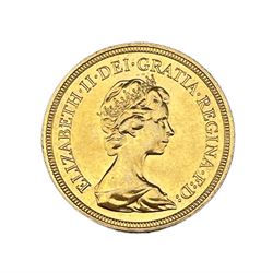 Queen Elizabeth II 1981 gold full sovereign coin