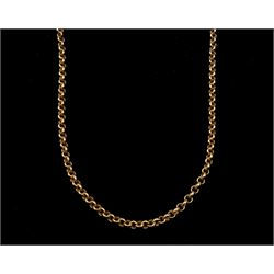 9ct gold rolo link necklace, Sheffield import marks 1980