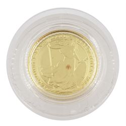 Queen Elizabeth II 2006 gold proof one tenth ounce Britannia coin, cased with certificate