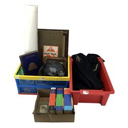 Harry Pottery books, Royal Navy uniform, pictures, vintage games and miscellanea in three boxes