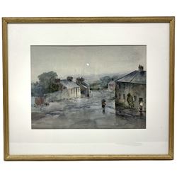 Thomas Marjoribanks Hay RWS (Scottish 1862-1921): 'Auchencairn on a Rainy Day, watercolour signed, labelled verso 31cm x 42cm