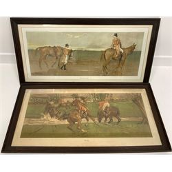 After Lionel Edwards (British 1878-1966): 'Water' and 'Returning Home', pair chromolithographs 27cm x 71cm (2)