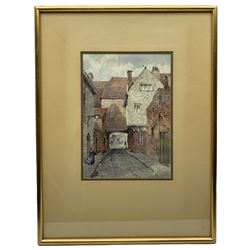 William James Boddy (British 1831-1911): 'Bedern, York', watercolour signed, titled and dated 1895, 24cm x 17cm
