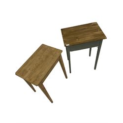 Two pine tables 