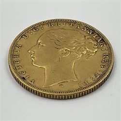 Queen Victoria 1872 gold full sovereign coin, Sydney mint