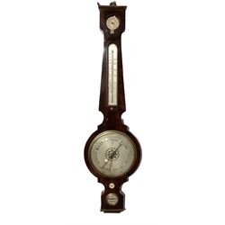 Mercury barometer with a silvered register