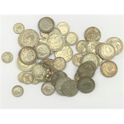 Approximately 400 grams of pre 1947 Great British silver coins including 1935 crown, half crowns etc