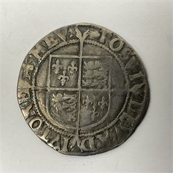 Elizabeth I hammered silver shilling, sixth issue, without rose or date