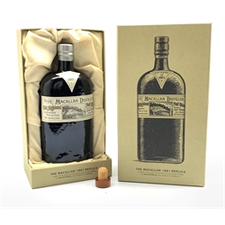 The Macallan 1861 Replica, a replica of the bottle, nose and flavour of an original bottling by John McWilliam, wine merchant of Craigellachie, 700ml, 42.7%, in original presentation box with stopper and paperwork