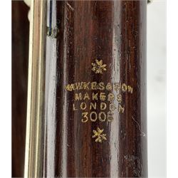 Bassoon by Hawkes & Son, London, Excelsior Sonorus Class, stamped on three sections No.3005, 