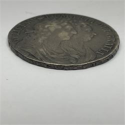 William and Mary 1689 half crown coin 