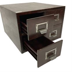 Scumbled metal four drawer filing cabinet 