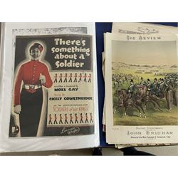 An album of Victorian and later sheet music covers relating to Military to include 