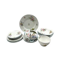 Shelley 'Wild Flowers' pattern part tea set with cups, saucers and bowls etc
