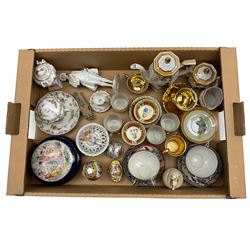Limoges porcleain box, Japanese coffee set, Continental porcelain etc in one box