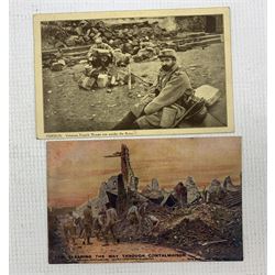 Number of loose postcards including WWI, Topographical etc