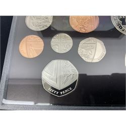 The Royal Mint United Kingdom 2009 executive proof coin set, including Kew Gardens fifty pence, boxed with certificate 