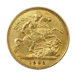 Edward VII 1902 gold half sovereign