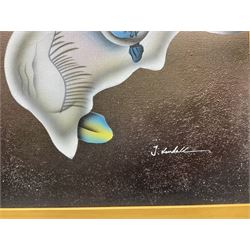 J Kendall after Salvador Dali (Spanish 1904-1989): 'The Persistence of Memory', oil on canvas signed 50cm x 60cm
