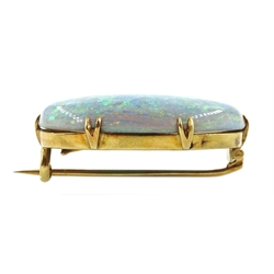 Early 20th century 15ct gold oval opal brooch