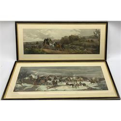After William Shayer (British 1787-1879): 'Spring', 'Summer' , 'Autumn', 'Winter', complete set four colour lithographs of the seasons by C R Stock pub. London 1886, 22cm x 66cm (4)